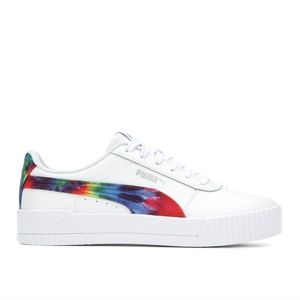 PUMA Women's Carina Sneaker Puma White-rainbow.Inspired by 80s styles,